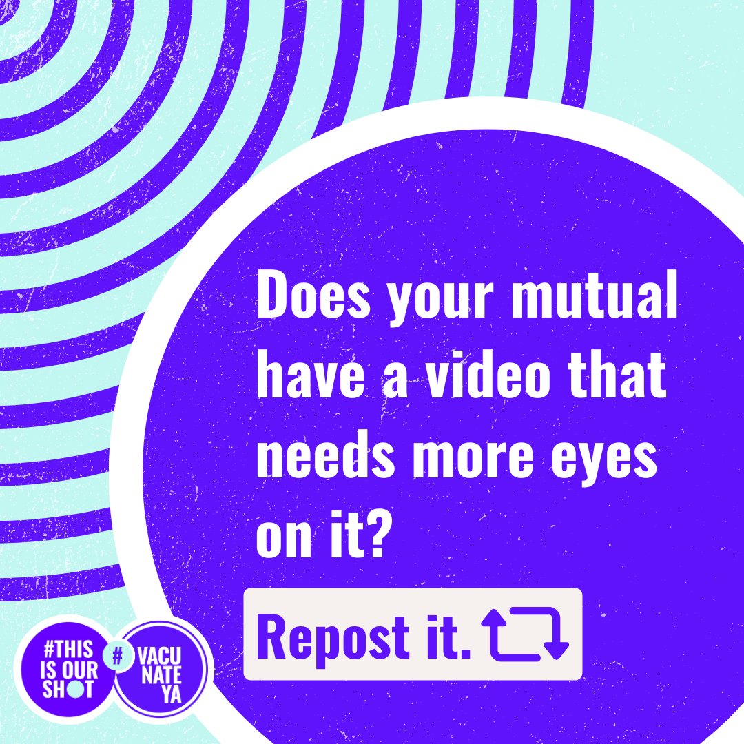 You can help out your mutuals—people you follow who follow you back—by boosting their content. When you repost or react to their video, it extends your mutual’s audience. As a bonus, they might do the same for you in the future. #ThisIsOurShot #VacunateYa