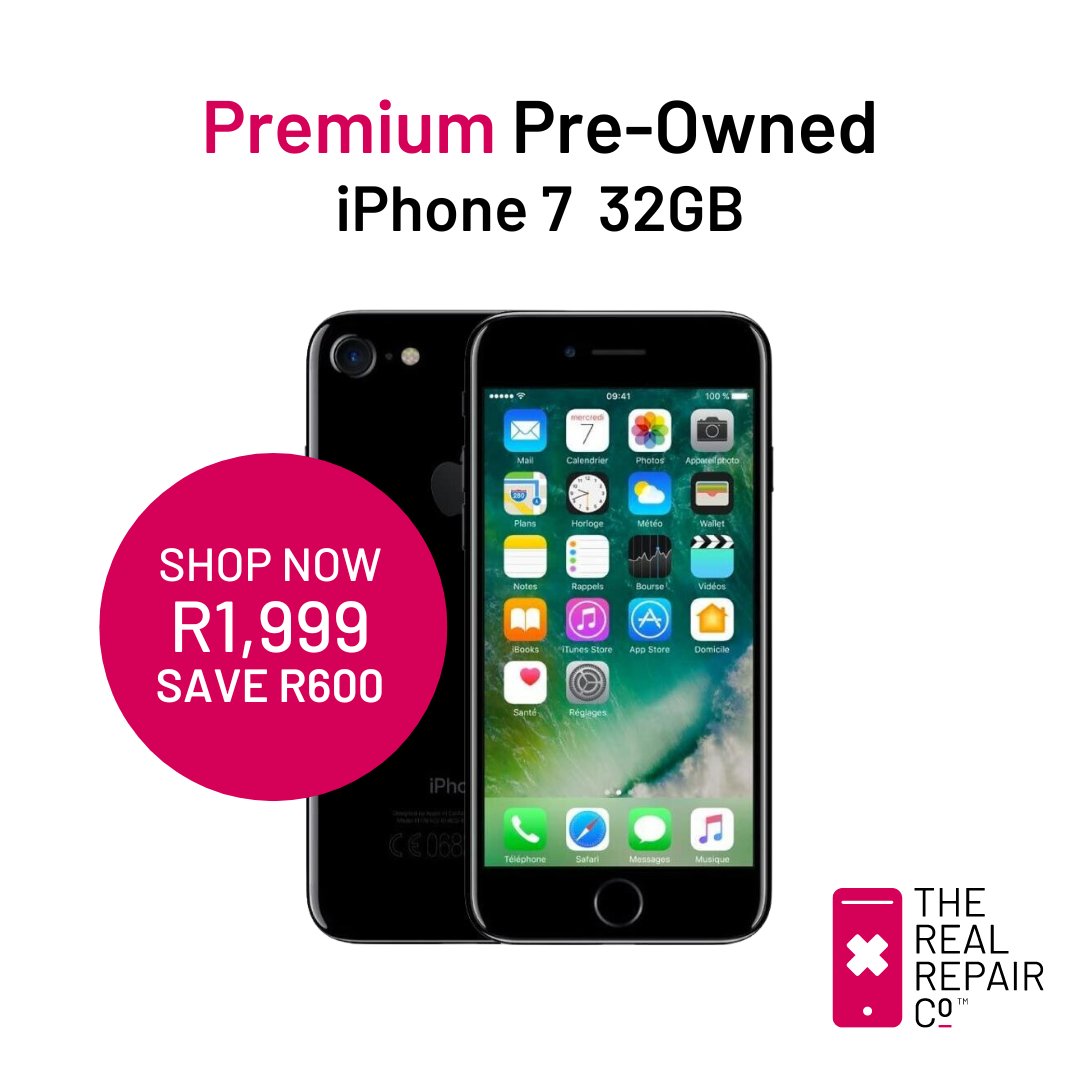 therealrepairco's tweet photo. Are you looking for a device that will enhance your life? Look no further! ✨
Our Premium Pre-Owned PrO Apple iPhone 7 32GB is now available for only R1,999 - saving you R600!
Shop yours online NOW> https://t.co/TXhlSGslA3
#TRRC #PreOwned #PrORange #iPhone https://t.co/obv9XIQtLM