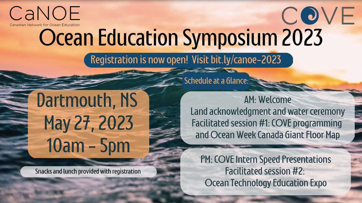 Exciting news! 🌊🇨🇦 The Canadian multi-location series is launching in Dartmouth on May 27th, in partnership with @coveoceanns. Join us to learn more about the critical role of ocean technology in achieving sustainable oceans. Register now: bit.ly/canoe-2023