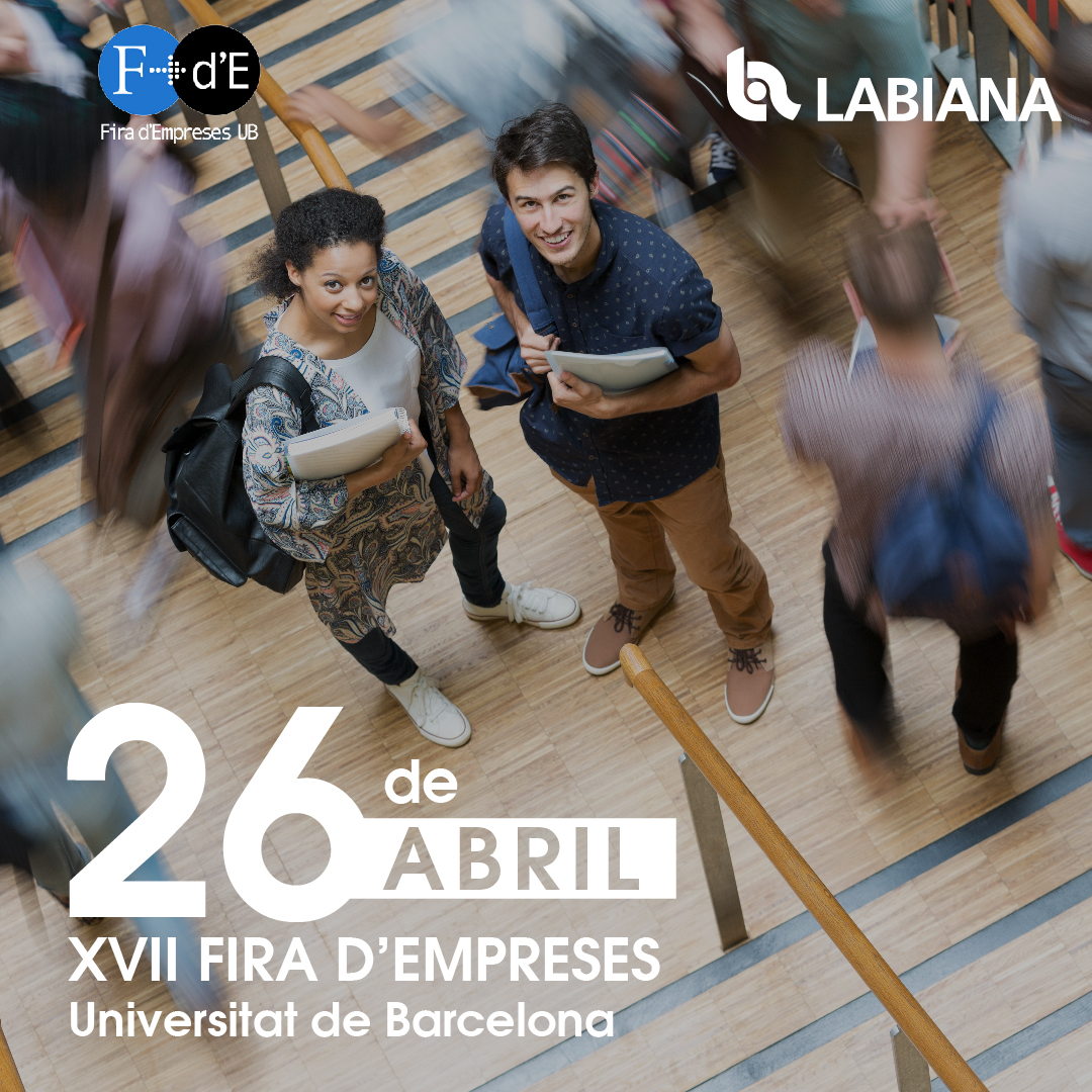 Labiana_Health's tweet photo. 🎓Mañana 26 de abril asistiremos a la XVII Fira d’Empreses del Área de Ciencias e Ingeniería de la @UniBarcelona. Una gran oportunidad para conocer a estudiantes interesados en la industria farmacéutica. ¡Os esperamos!
#FiraEmpresesUB #FiraEmpreses #LabianaIncorpora https://t.co/ID2sLbrGfN