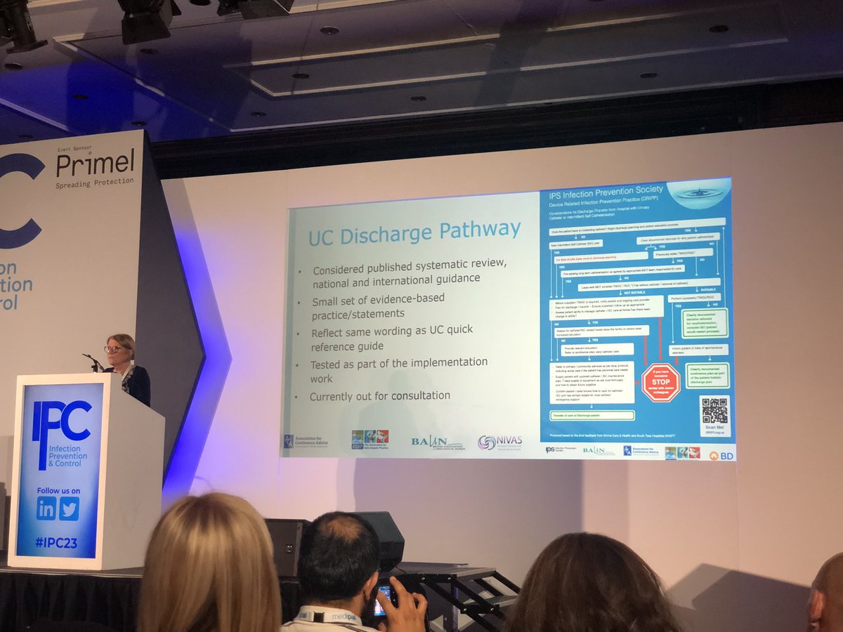 <a href="/HallamCarole/">Carole Hallam</a> at #IPC23 sharing the DRIPP resources dripp.org.uk/Resources/ worked on in collaboration with @ACA_Continence aiming to reduce CAUTI any supporting staff to implement evidence based practice <a href="/ValWeston6/">Val Weston</a>  <a href="/rosiejdixon/">Rosie Dixon</a> <a href="/IPS_Infection/">IPS</a>