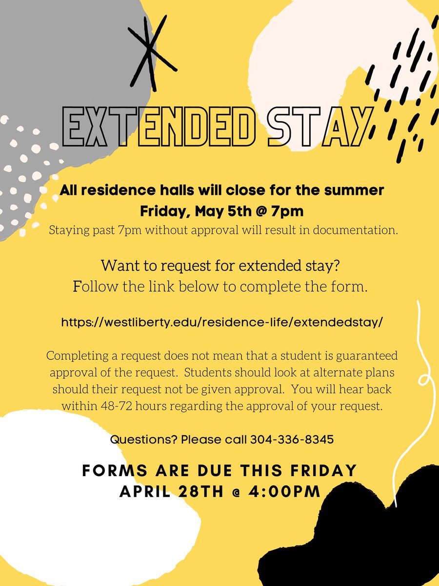 Extended Stay Information!