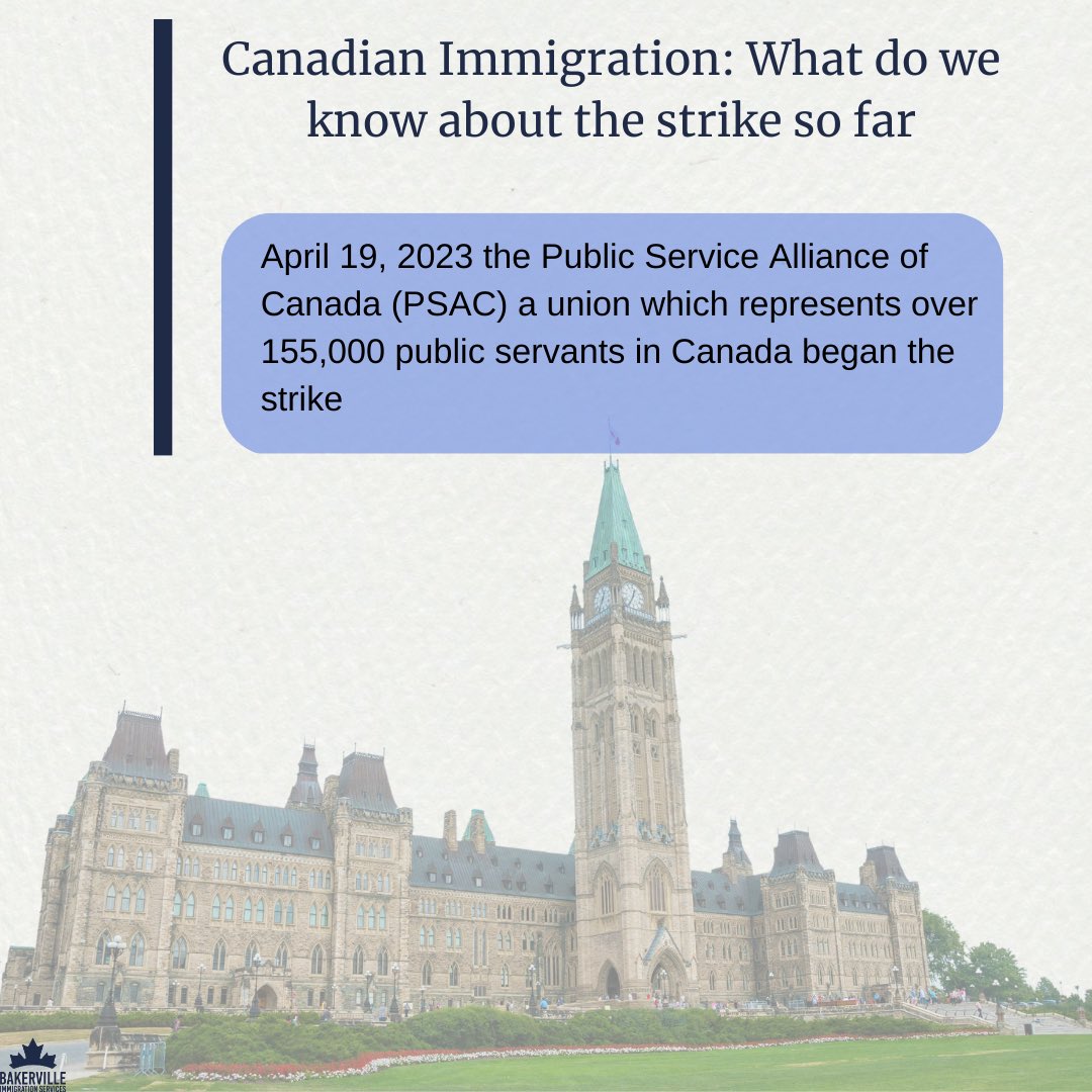 BakervilleImm's tweet photo. The PSAC STRIKE!!!
WILL IT AFFECT IMMIGRATION 🤔 https://t.co/1w12plfV3n