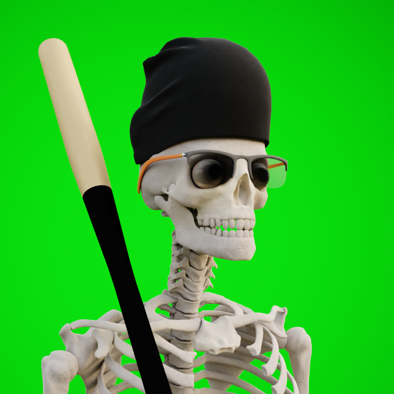 RafaFer33264746's tweet photo. 📷fancy baseball skeleton #0040 / 10000 TOP NFT Collection living on Polygon  

📷Mint yours at https://t.co/XmWOt172jL………………… 

#NFT #polygon #nftartist #nftcollector #rafafernandez #nftfancybaseballskeleton #baseball #baseballlife #nft #3d #blender https://t.co/jzVQXSxHvs