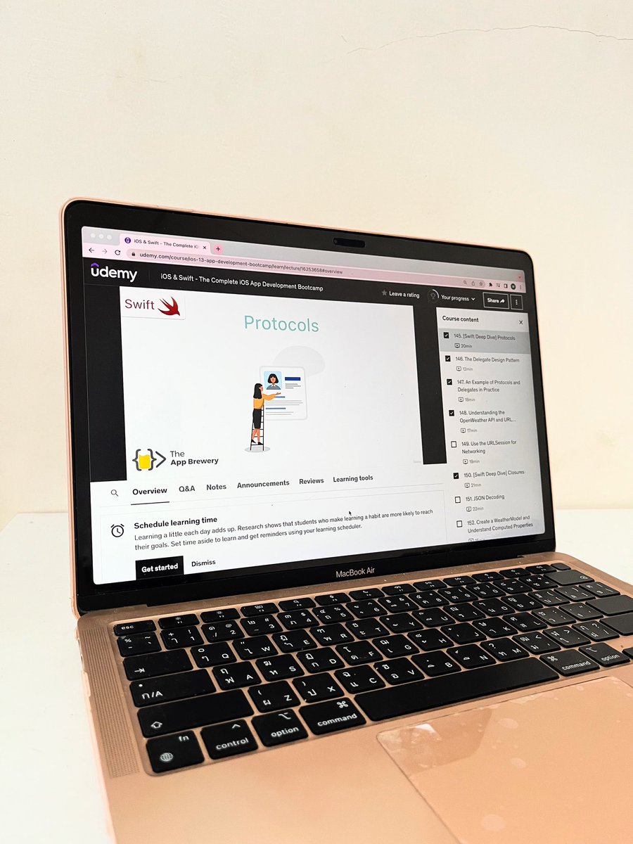 hmoo_ios's tweet image. 😵‍💫
Day 27

Section 13 of Dr Angela Yu’s iOS development 

✔️Today I learnt :
-Protocols
-delegate 

#100DaysOfCode #100dayofswift #iosdev #100daysofcoding #xcode #angelayu #100DaysOfSwiftUI #iosdevelopers #udemy #swiftdeveloper #womenintech