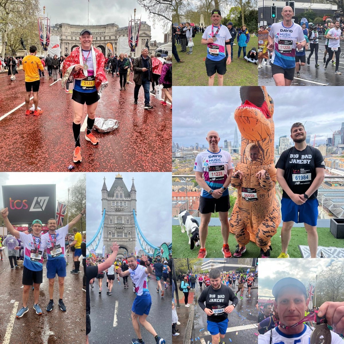 Congratulations to Team Music in Hospitals &amp; Care, who all crossed the finish line at the #LondonMarathon 🏆❤️

Their fundraising efforts will help to share the healing power of live music with people who may not otherwise get to experience it🎶

#JoyThroughLiveMusic #ThankYou