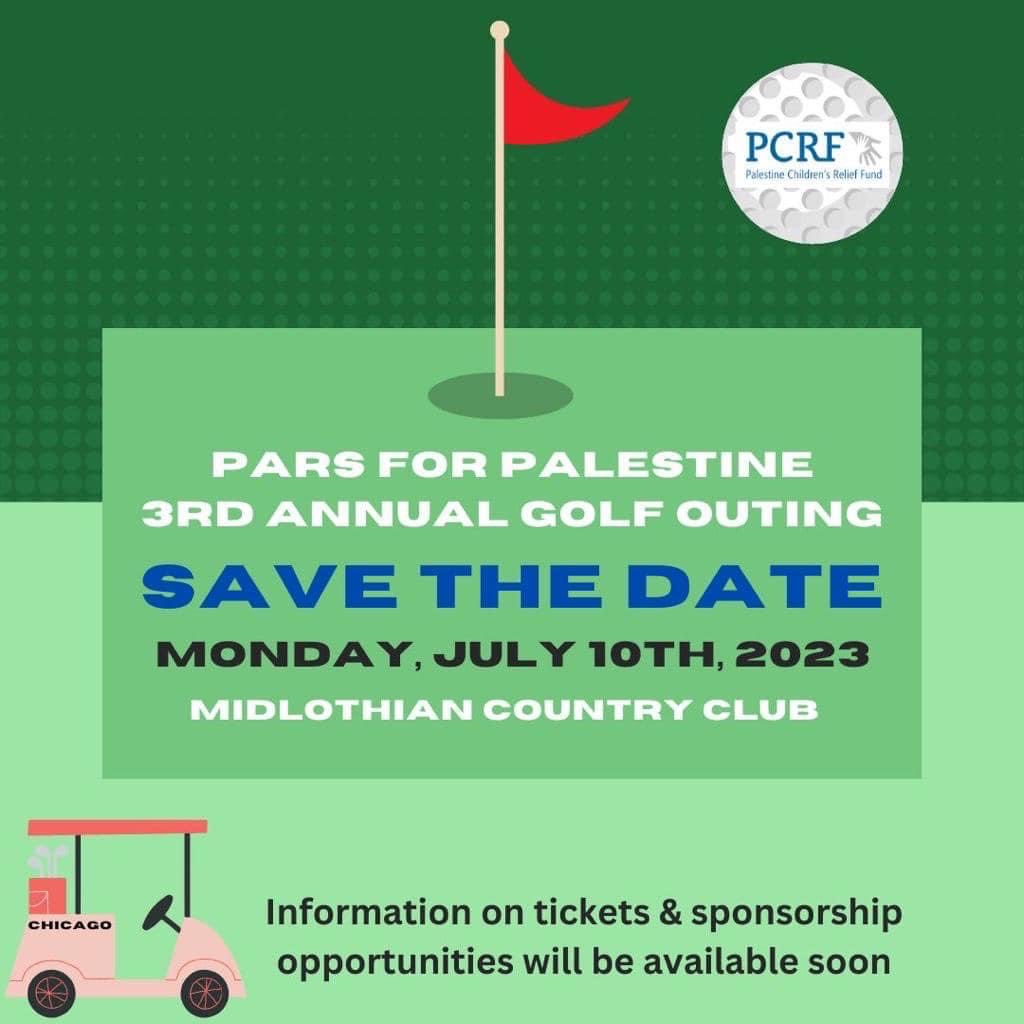 PCRF_Chicago's tweet photo. Mark your calendars for the 3rd Annual Pars for Palestine! ⛳️ https://t.co/FJi1RwjTCo