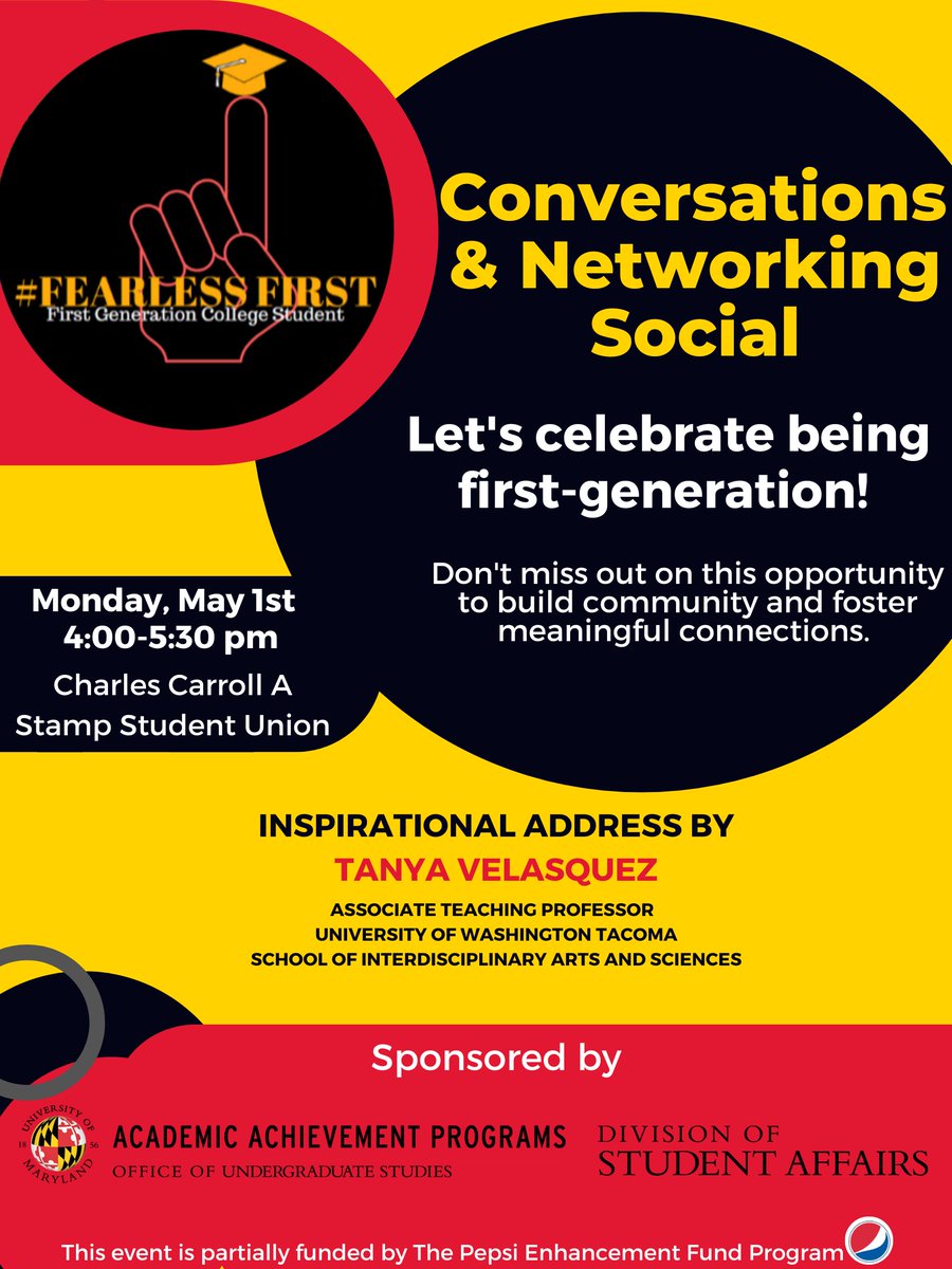 ugstumd's tweet image. Mark your calendars #FirstGenTerps #FearlessFirsts #firstgen