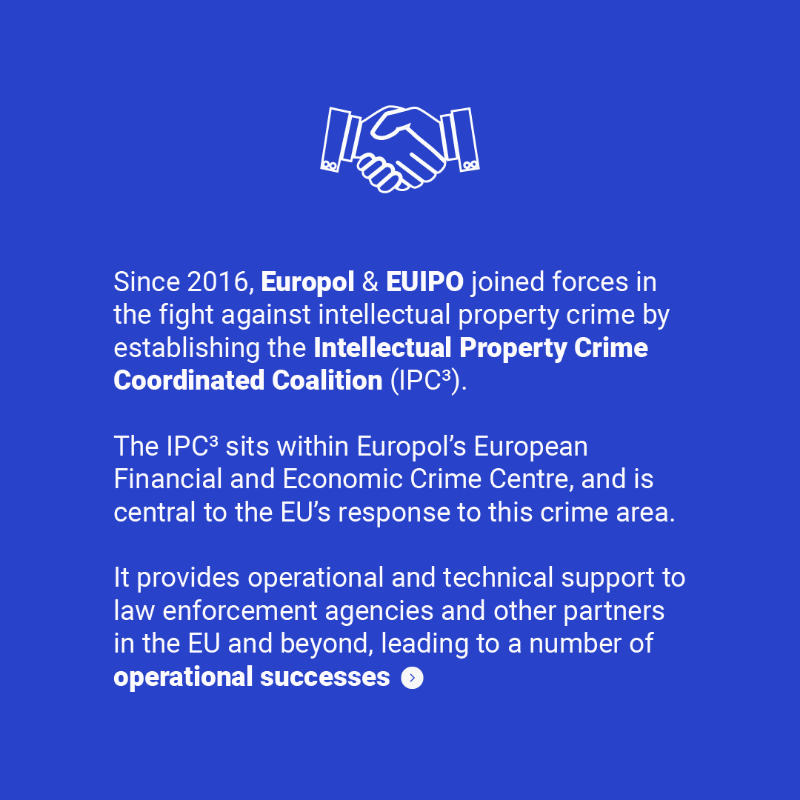 Europol's tweet photo. 🧠 Today is #WorldIPDay!

❌ #IPCrime can have far-reaching consequences on the health &amp; safety of consumers, the environment &amp; the economy.

➡️ Swipe to learn more about how we joined forces with @EU_IPO to tackle this crime area.