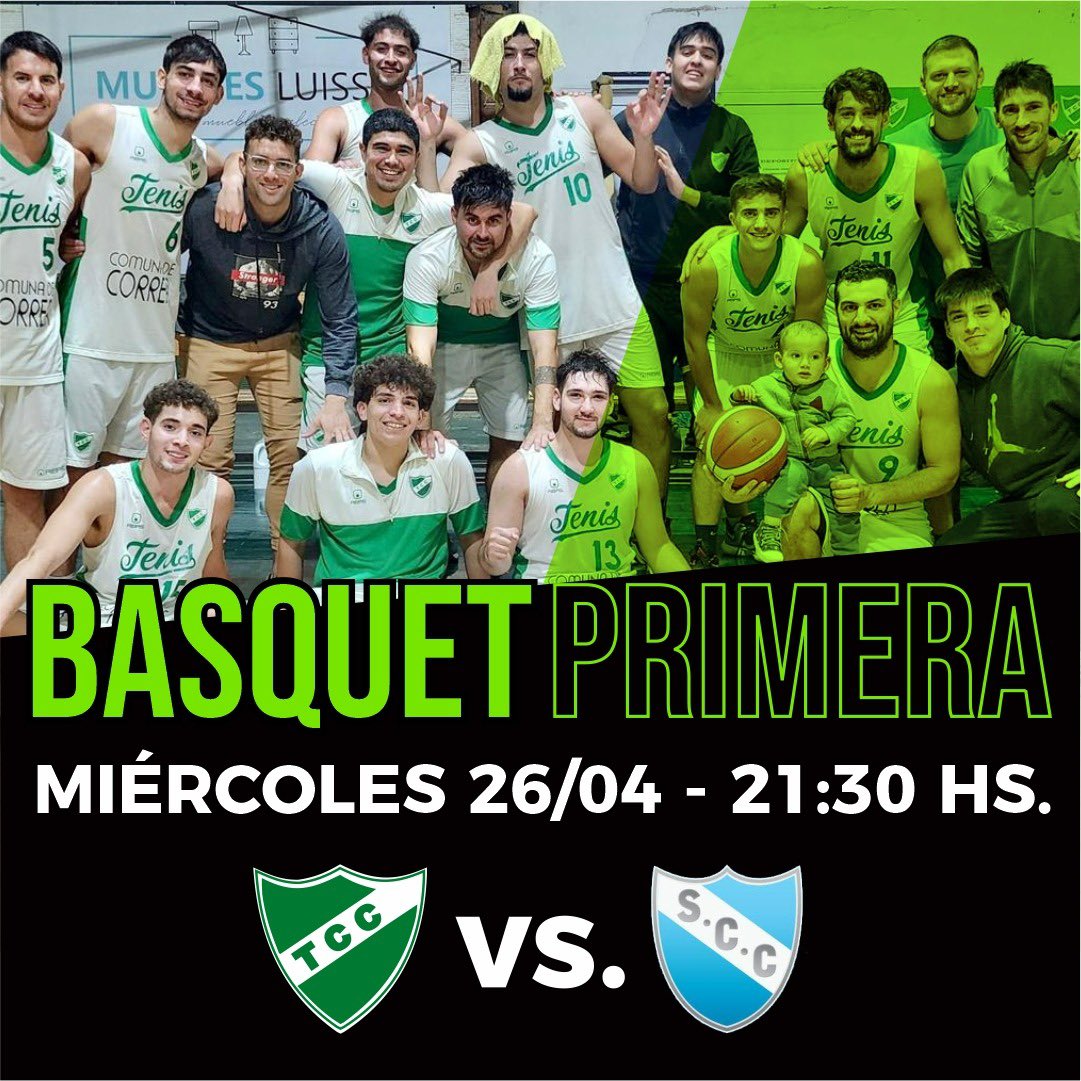 🏀 Mañana Los Voladores reciben a Adeo a las 21:30hs en el 20 de Junio!!! 🙌🏻
Vamos Voladores!!! 💚💪🏻

#deporte #deportistas #tcc #liga #tenisclubcorrea #basquet