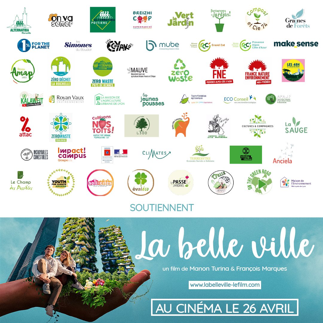 OVS_OnVaSemer's tweet photo. Fières de soutenir la sortie de ce super film #labelleville 💛 Il sort en salle dans toute la France demain, mercredi 26 avril 🌱
D'ailleurs nous organisons une projection au @noecinemas76 d'Elbeuf le 9 mai à 19h, on vous y attend ! 🎬 https://t.co/G51WjqUfh1