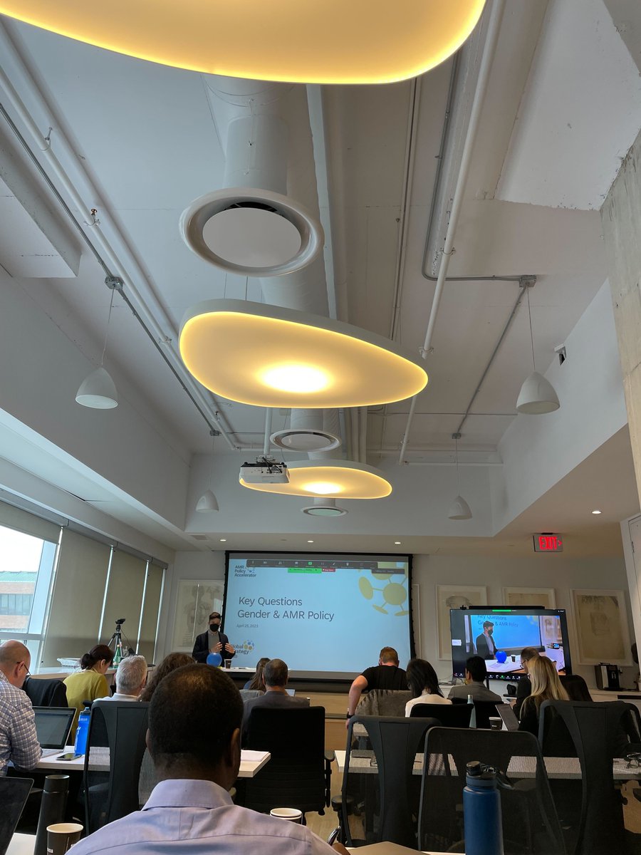 gstrategylab's tweet photo. Today's group activity, building on the @WHO’s People Centered Framework and the previous day’s presentation on the Accelerator’s conceptual framework, this interactive session will probe thematic questions on the intersection of gender and #AMRpolicy. https://t.co/SLUH2ZAB2d
