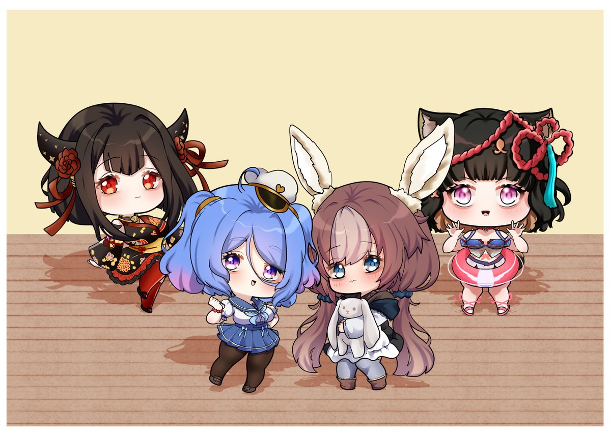 Execell1's tweet photo. These are the gift art for the 30 seconds cutie vtuber 31-34! Mugenxchan, artemisangelique, @Beru_Izumi, @KANO_waves! do check all of them out ok?

#30CV #execoms4u https://t.co/H0ehShIa2B