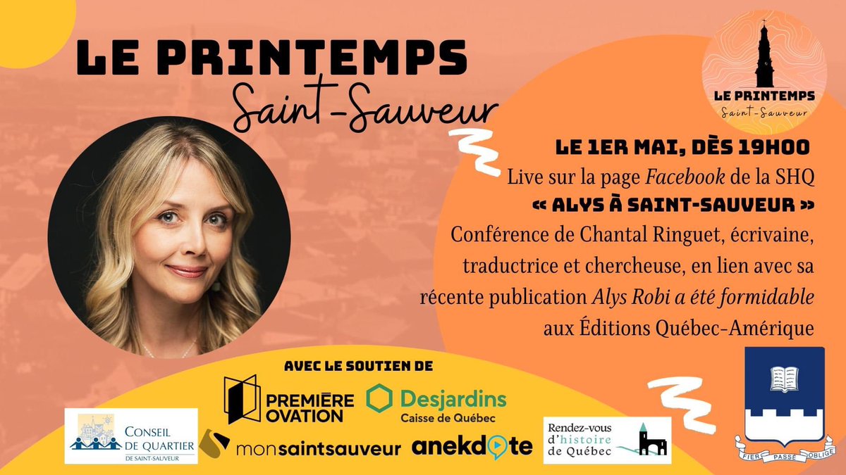 RinguetChantal's tweet photo. A venir le 1er mai — Alys à Saint-Sauveur
#alysrobi #saintsauveur #printempssaintsauveur #societehistoriquedequebec #shq #histoire #quebec #femme #artiste #chanteuse https://t.co/CbmdejIgoR