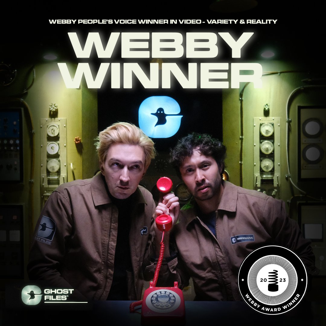 wearewatcher's tweet photo. GHOST FILES WON A WEBBY AWARD! This is our first award winning series and we couldn't be happier.

We're incredibly grateful for your support, Ghost Files 2 is currently in production and you're gonna get an epic first look soon...

Thank you, 
Team Watcher https://t.co/RhWrYvilfH