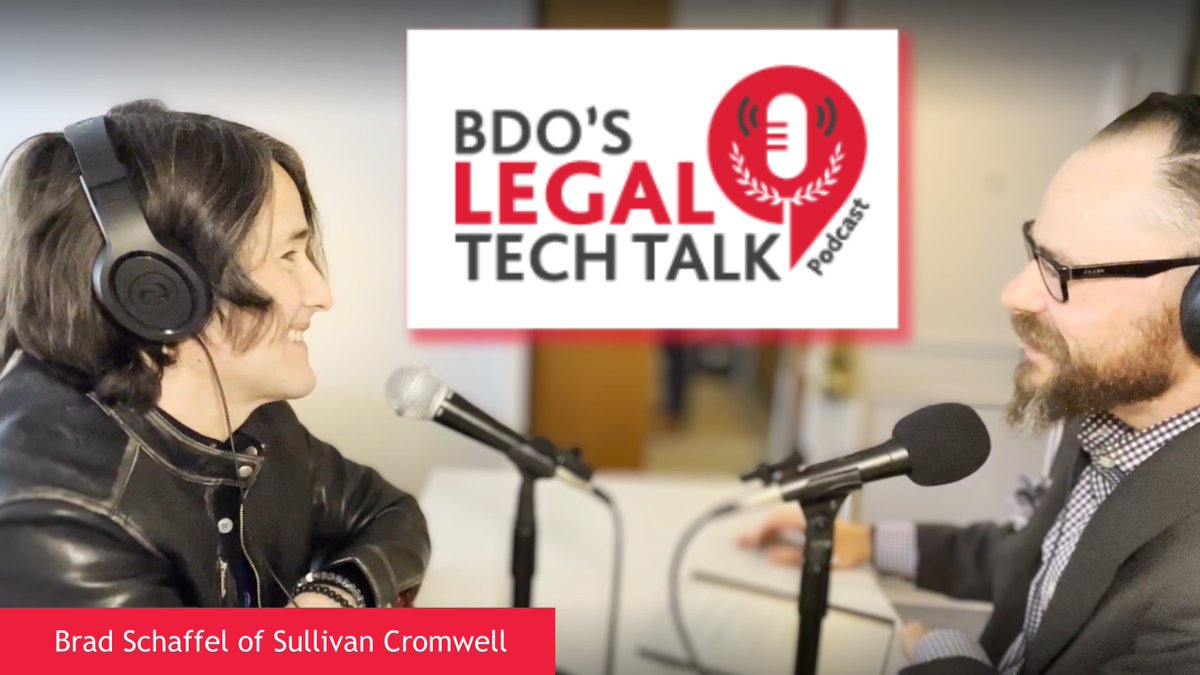 This year's in-person <a href="/BDO_USA/">BDO USA</a> #LegalTech Talk #Podcast series at #LegalWeek2023 continues with Brad Schaffel, CEDS at <a href="/sullcrom/">Sullivan & Cromwell</a>!🙏Click the links below to listen in!
➡bdo.com/insights/advis…
➡<a href="/Apple/">Apple</a>: podcasts.apple.com/us/podcast/bdo…
➡<a href="/SpotifyUSA/">Spotify USA</a> open.spotify.com/show/4hZjysiQJ…
 #ediscovery