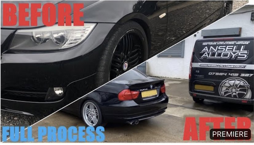 NeilPTurner's tweet photo. If you’re interested in how alloys wheels get a full refurb then check out my latest video. 

BMW Alpina D3 Wheel REFURB - Full Process + I Sold My E46 (ft. @AutoalexCars )

https://t.co/Z7Gvo8QIBr https://t.co/bJLmivU1cE