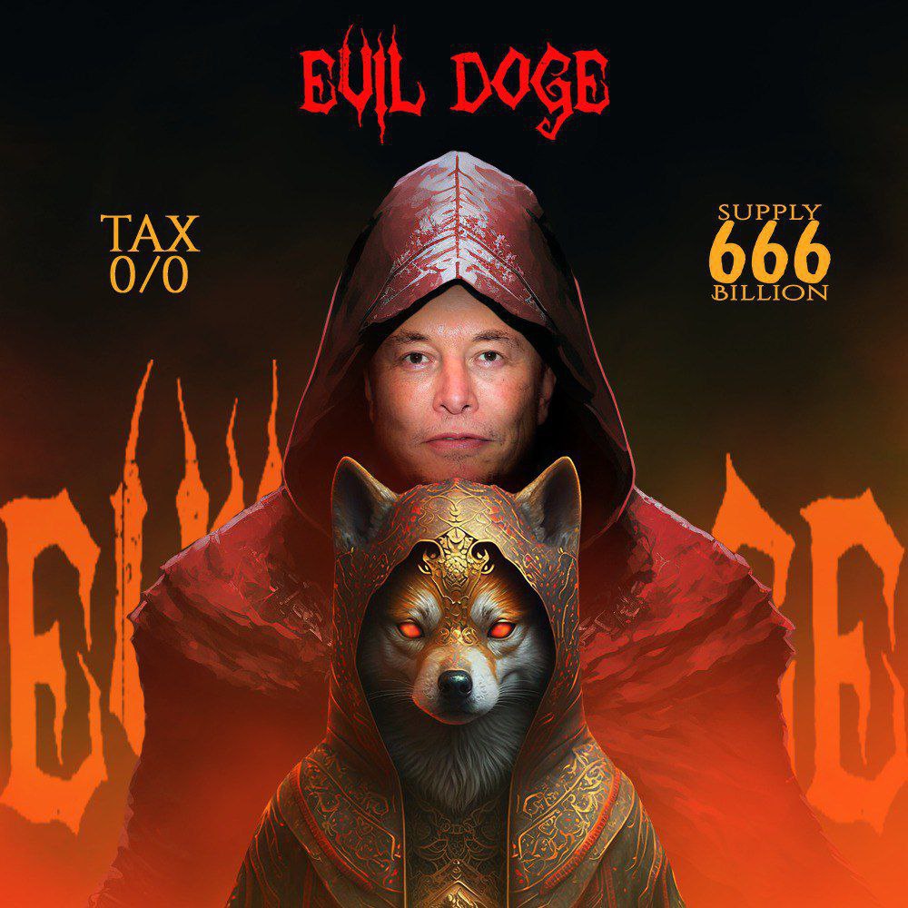 EvilDogeToken's tweet photo. @cryptopilot16 @AllYourBaseERC @ApedERC @Bobethtoken @wojakcto @pepecoineth @EricCryptoman @Poe_Ether @Thorshammergems @iambroots @0xUnihax0r Mission Log Entry:  Challenge the Doge Throne 

We are gathering. Prepare yourself 
Evil Is Creeping Into #Doge #Shibarium

CA
0xd5FE0Ec8A032eAcA541708AD6D52099457250E88

✔️666 B Supply
✔️ LP 🔥
✔️0/0 Tax  
✔️2% Max Wallet

https://t.co/0ihPMDBACd
Website: https://t.co/VvmNwabKtS https://t.co/3a8hJq03iO