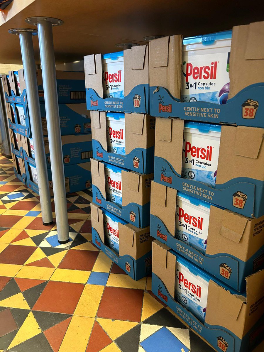 Wow! A big thank you to the team over at <a href="/BNToiletryBank/">Bare Necessities Toiletry Bank</a> for their generous donation of 135 packs of #Persil washing capsules. Perfect for the women we support #Stockport #WomensCentre