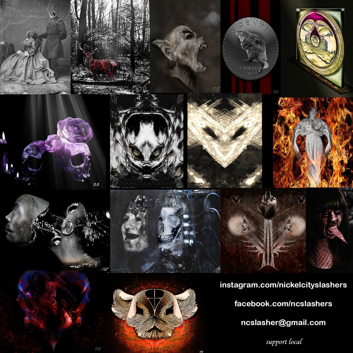 NCSlashers's tweet photo. It's Oozing Tuesday again!! Deals from last week still apply.  Free Shipping to Canada/USA
https://t.co/oNf8kEdiqM

#indiegogo #crowdfunding   #horrorart #digitalart #darkart  #horror #horrormovies #indie #indiefilm #indiehorror @PromoteHorror @Horror_Retweet #skullart #retweet https://t.co/ngiAvYBqGx