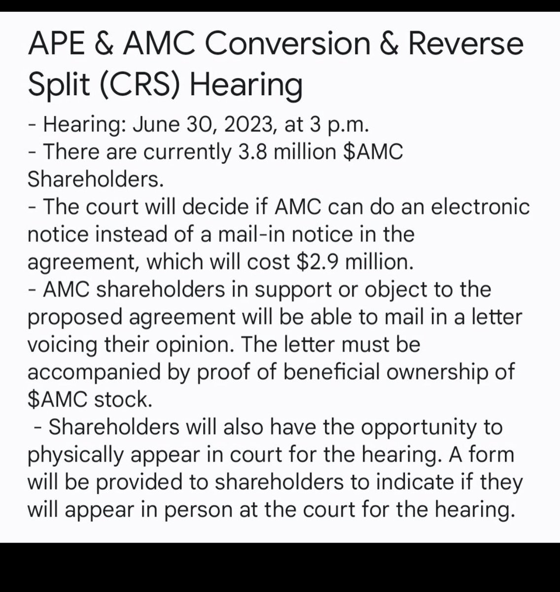 KatStryker111's tweet photo. 🔥Writing A letter To Court🔥When the time comes🔥The Court will let us know if it’s electronically or mail in, And I will write this letter!🔥 #AMCFacts #AMCLetter #AMCNOTLEAVING https://t.co/D5KfSUdEd3