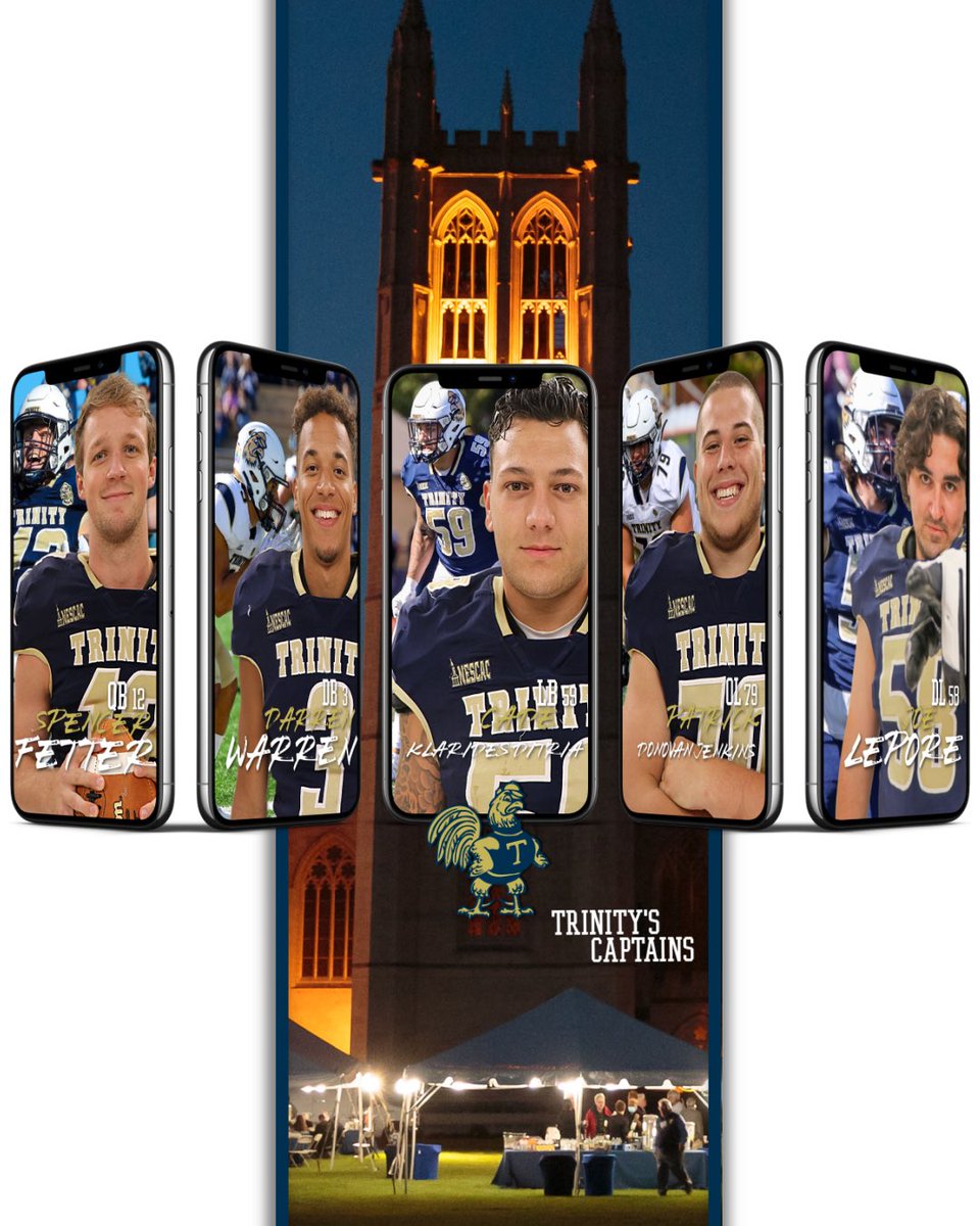 The 2023 Trinity Captains

Cade Klarides Ditria (Seymour, CT)
Darren Warren (St Joes Trumbull, CT)
Spencer Fetter (Trinity Prep, FL)
Pat Donovan Jenkins (G’Town Prep, MD)
Joe Lepore (Winchester, MA)

#trincoll #rollbants