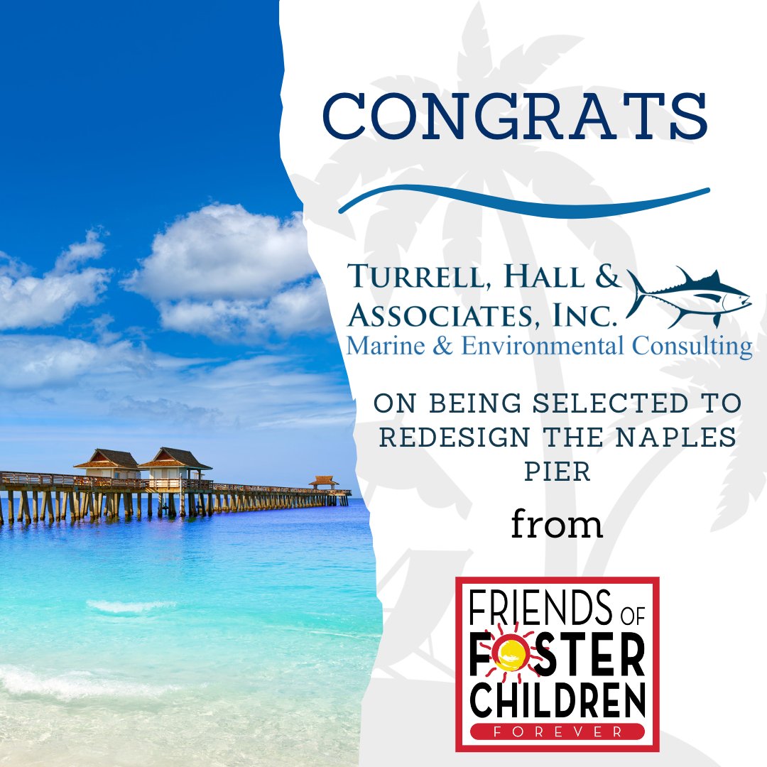 FosterSuccess_'s tweet photo. Congratulations to our Labor Day 2022 5k Sponsor, Turrell, Hall &amp; Associates on being selected to redesign the historic Naples Pier! Well-deserved!
∙
∙
∙
#ffcforever #naplespier #hurricaneian #naples #fostercare #swfl https://t.co/CGsJUwYegV