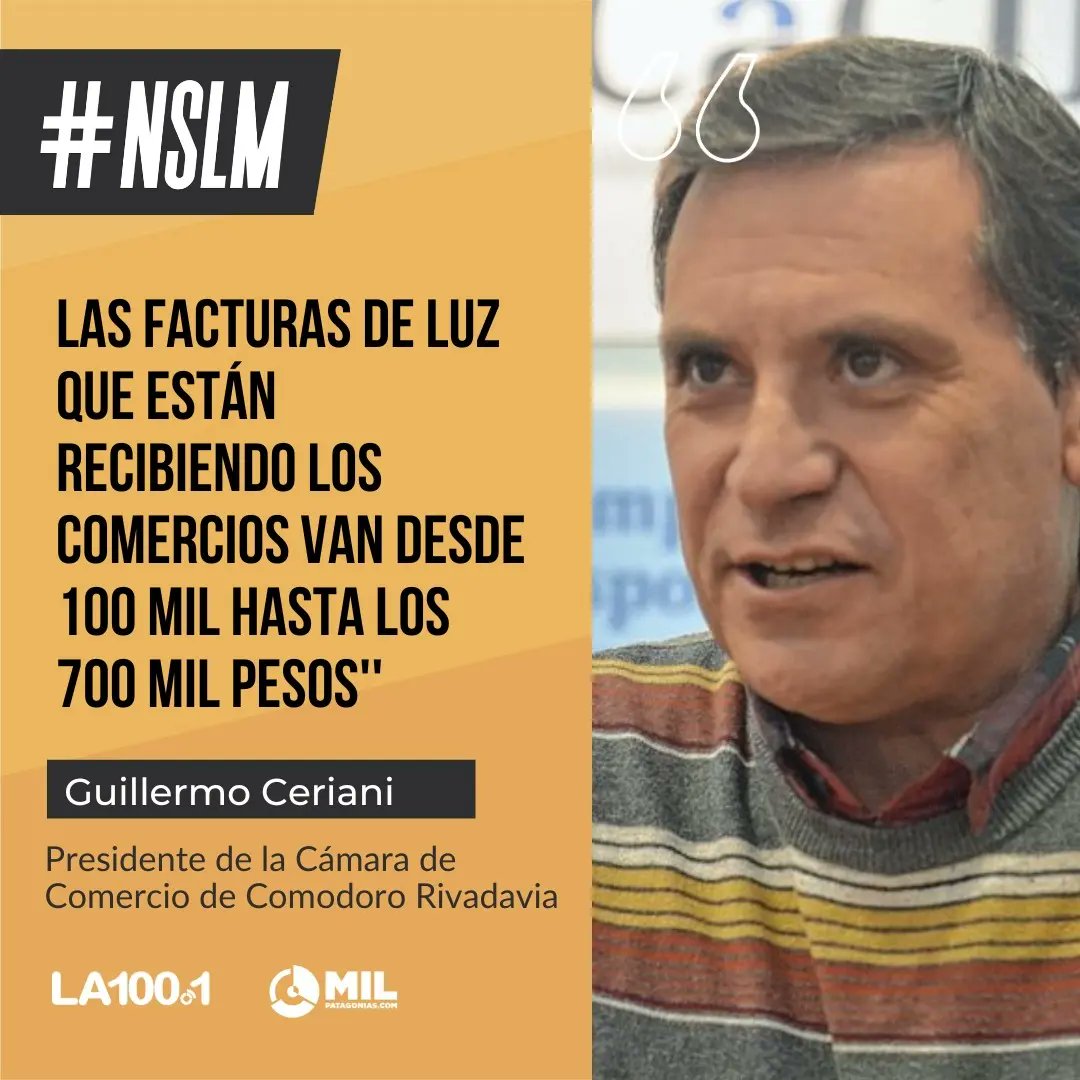 LaCienPuntoUno's tweet photo. 🔴 HEMOS HECHO UN EJÉRCITO DE POBRES Opinó el Presidente de la Cámara de Comercio Guillermo Ceriani en #NSLM refiriéndose a la marcha de la economía en #Argentina
Además sostuvo que el sector viene muy castigado por el precio de los alquiler los aumentos en las facturas de luz https://t.co/geiPfRe7P2