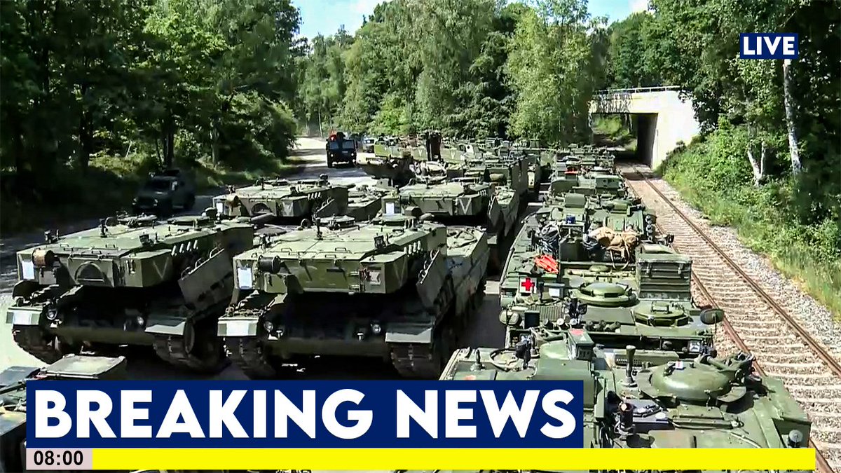 USMilitaryWorl1's tweet photo. Germany continues to supply tanks and armored vehicles to the Polish-Ukrainian border
Source : https://t.co/N2rrEjjbTa
#germany #tanks #armoredvehicles #polisharmy #ukraineborder #poland #ukrainewar #RussiaIsATerroristState #RussianUkrainianWar #usmilitaryworld #militarynews https://t.co/Y3qME4lWoa