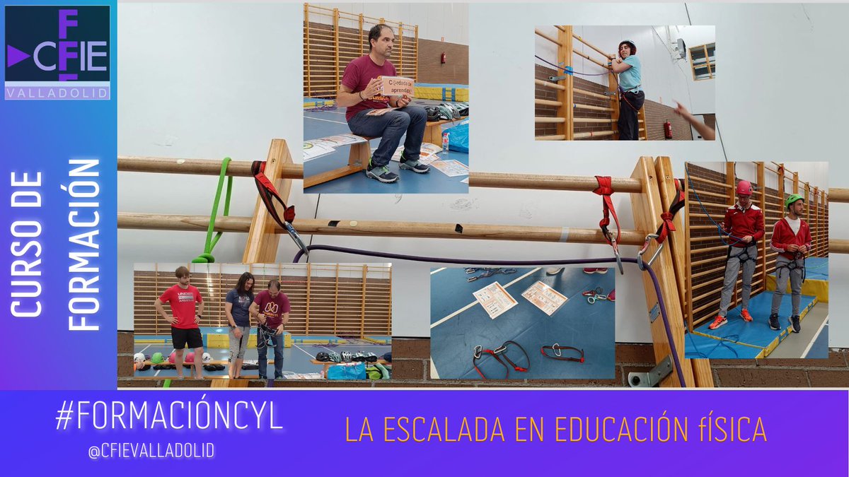 🔝Última e intensa sesión del curso de "La escalada en Educación Física".🪢
➡️Exploramos las posibilidades del espaldódromo.
🗣️Agradecemos a Darío Pérez Brunicardi su entusiasmo y experiencia como formador.
🧩Con la colaboración del <a href="/FDMESCYL/">Montaña CyL</a> ⛰️
#edufis <a href="/cfievalladolid/">CFIE VALLADOLID</a> <a href="/educacyl/">Educación JCyL</a>
