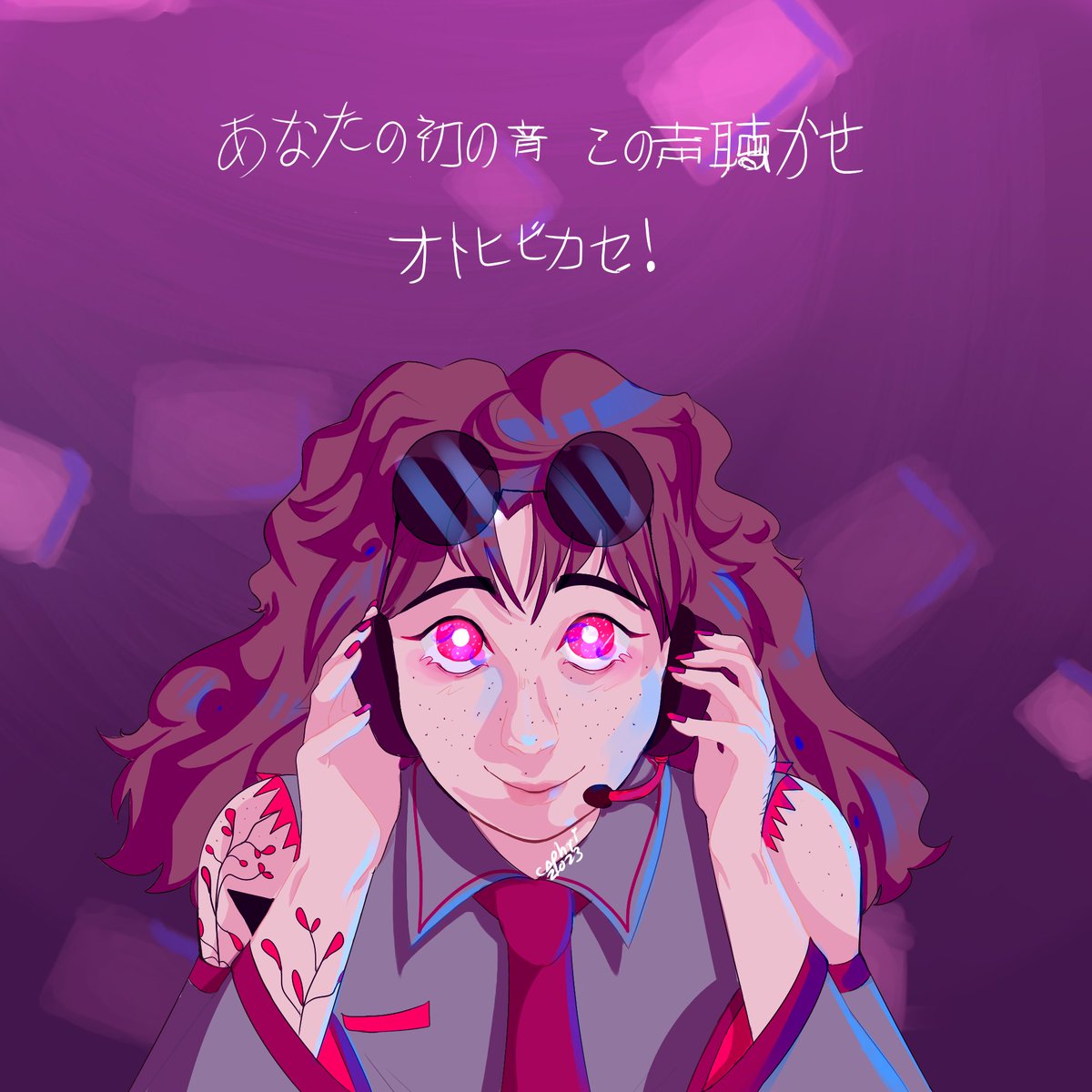CapEnby's tweet photo. #VOCALOID #Oc 
Original video: Hibikase (REOL) https://t.co/GqMuHfYJIH