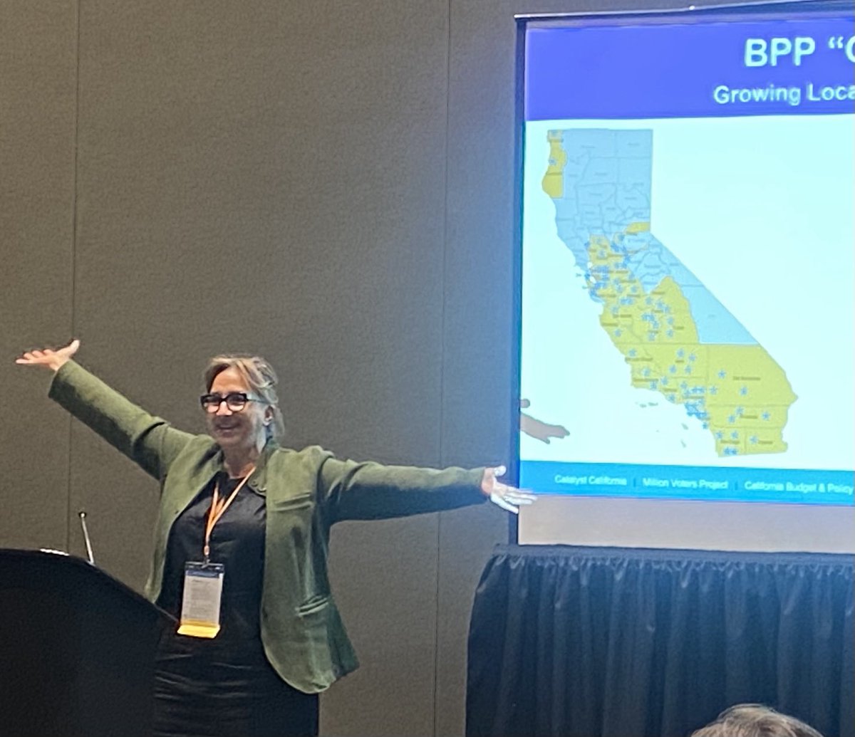 veronicalucha's tweet photo. Karla from ⁦@millionvp⁩ presenting on the awesome Budget Power Project #PolicyInsights23, ⁦@CalBudgetCenter⁩ https://t.co/N5Axf5GUBJ