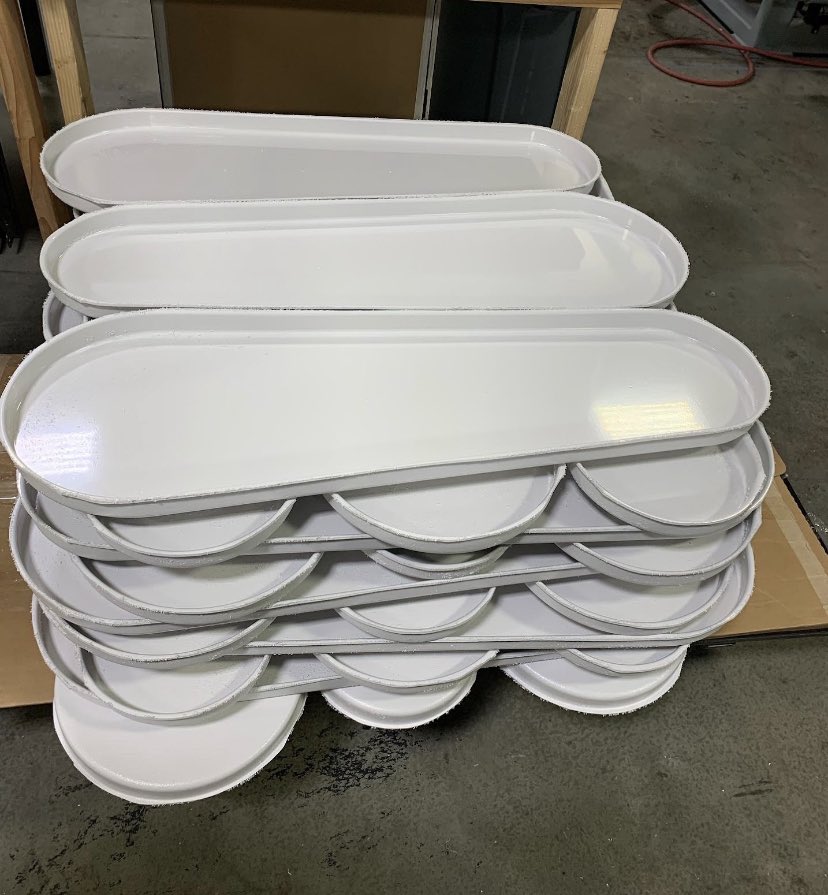 Chain guards made for one of our clients using our vacuum firming machine. We can rapidly produce large volumes using this process, making it efficient and less expensive for you! #vacuumforming #pvc #chainguards