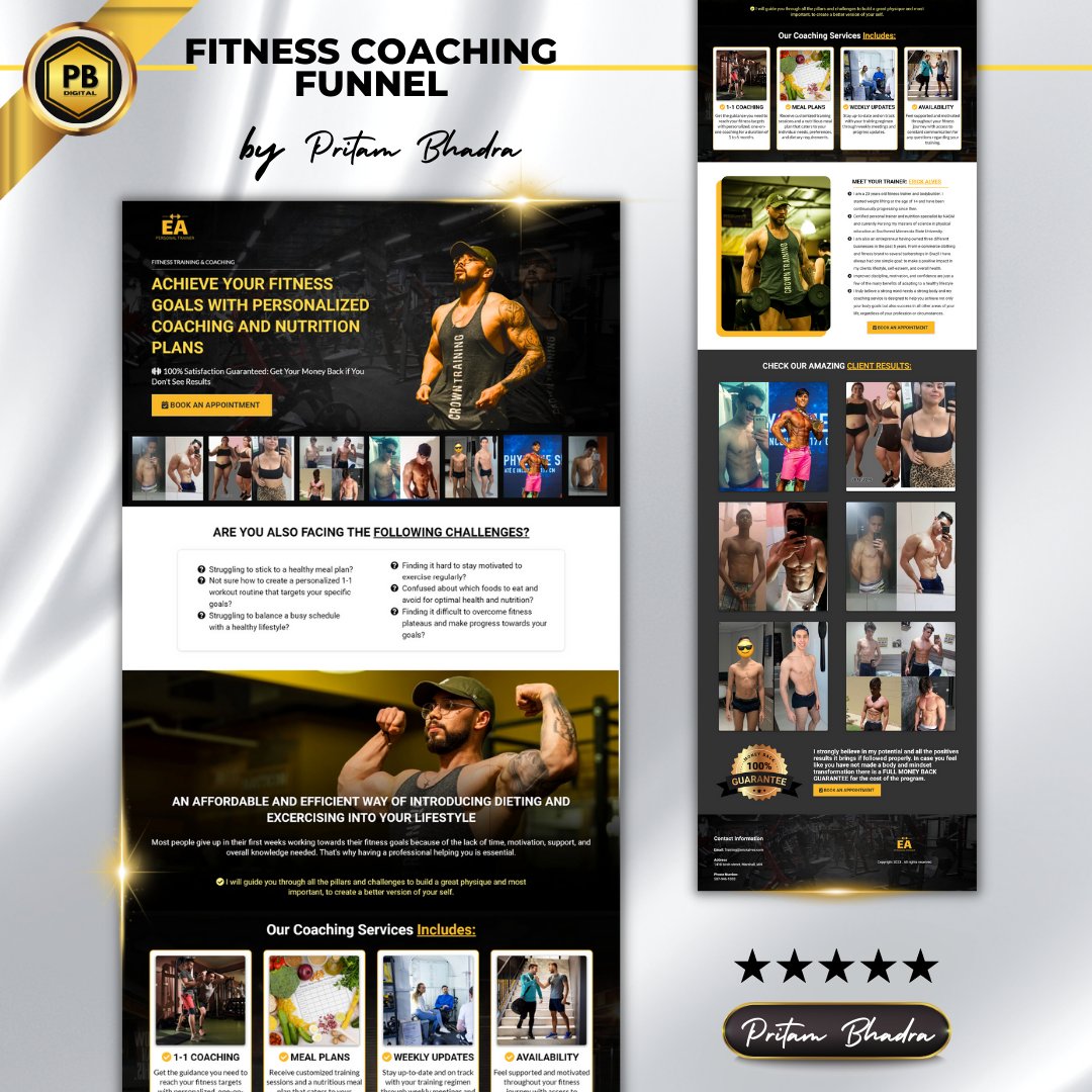 bhadrapbweb's tweet image. 𝐁𝐄 𝐀 𝐒𝐏𝐄𝐂𝐈𝐀𝐋𝐈𝐒𝐓!
Just completed this Custom Designed Fitness Landing Page.

𝐖𝐞 𝐨𝐩𝐞𝐧𝐞𝐝 𝟓 𝐅𝐮𝐧𝐧𝐞𝐥 𝐚𝐧𝐝 𝐖𝐞𝐛𝐬𝐢𝐭𝐞 𝐝𝐞𝐬𝐢𝐠𝐧 𝐬𝐥𝐨𝐭𝐬 𝐟𝐨𝐫 𝐀𝐩𝐫𝐢𝐥, 𝐚𝐧𝐝 𝐨𝐧𝐥𝐲 𝟑 𝐚𝐫𝐞 𝐫𝐞𝐦𝐚𝐢𝐧𝐢𝐧𝐠 𝐧𝐨𝐰!
#funneldesigner #webdesigner #copy