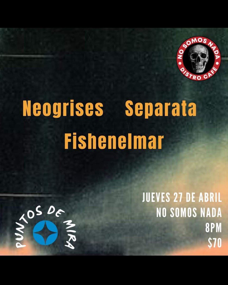 Se acerca la abducción sonora. Nos vemos este jueves 27 de abril 8pm por qué tendrán una experiencia fuera de este 🌍.
#nosomosnadacafe
#psicodelia #indiemusic #show #concierto