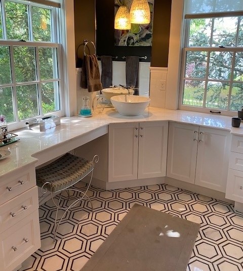 missiontiles's tweet photo. The hexagon is taking the interior design world by storm, fortunately Hex Appeal - Marble Mosaic Tiles bring a calm to the storm!
A whole new twist on the Mid-Century Modern movement, from the ORIGINAL, Mission Stone &amp; Tile.

Design your space today at:
https://t.co/BTSzuRsyKi https://t.co/mmxqOa32bR