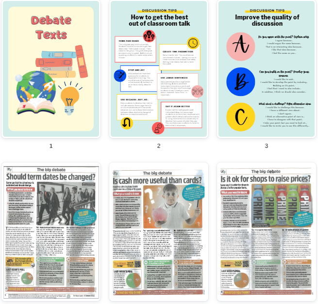 🌟tutor time reading booklet🌟The Week Junior is a fabulous resource. The big debate page is ideal for a tutor time, oracy activity that involves some reading and then encourages students to have an opinion through debating the topic. 
The booklet is here:
dropbox.com/s/8vkkkf4q2gi2…