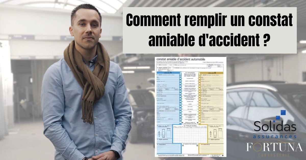 Solidas_A's tweet photo. 🤝🏼 En #collaboration avec la carrosserie Fortuna #Verviers, Solidas vous explique comment remplir un #constat amiable d’accident et ainsi faciliter vos démarches avec votre compagnie d’assurance ! 💪🏼

📌 Lien de la vidéo : https://t.co/YyXloWfY5Q https://t.co/cPLocdZdYc