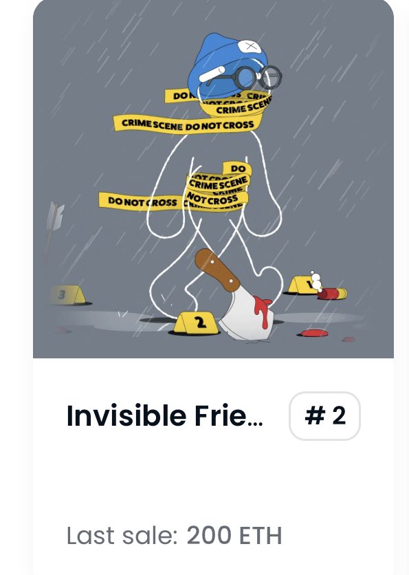 3orovik's tweet photo. This invisible friend sold for 200 eth a year ago with a current best offer of 1.82 eth https://t.co/jhI96L3XrV