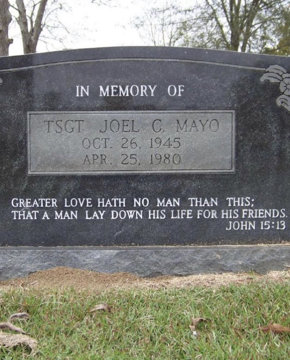 op_hawkeye's tweet photo. 4.25.1980 | Technical Sergeant Joel “Buck” Mayo 🇺🇸

#OpHawkeyeRemembers #JoelMayo #8thSOS #OperationEagleClaw #PurpleHeart

🎥 https://t.co/dDhQm5izgF
📜 https://t.co/ppqf1SDSgS
📜 https://t.co/BnD3S3si7a
📜 https://t.co/pKDhPj59Up
📜 https://t.co/LPjM71Hl7k https://t.co/1u0n4h9umc