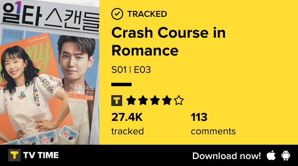 I've just watched episode S01 | E03 of Crash Course in Romance! #oneshotscandal  tvtime.com/r/2N7t3 #tvtime