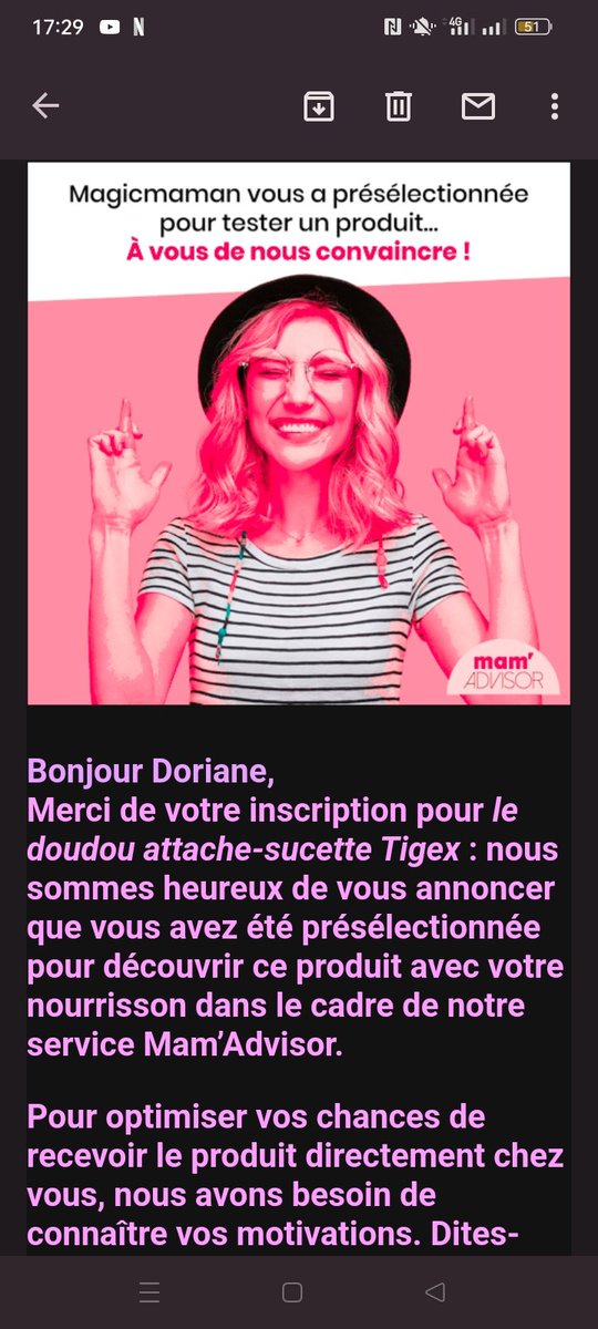 missyforiou's tweet photo. Présélectionnée 😍 Je croise les doigts pour tester cette attache tétine @TigexFrance 🤞🤞🤞 #tigex #tigexfrance #magicmaman #mamadvisor https://t.co/Q3h9ac8CWY