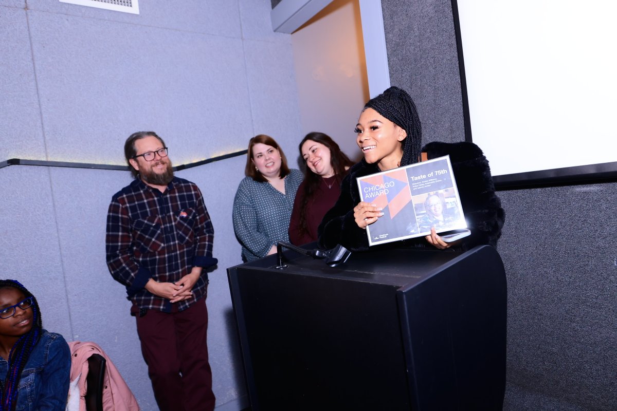 chifilmfest's tweet photo. It was an honor to celebrate the @CineYouth award winners during our awards reception presented by @AdobeVideo alongside the many talented CineYouth filmmakers and guests at @facetschicago! https://t.co/xX0FEtMZ1w