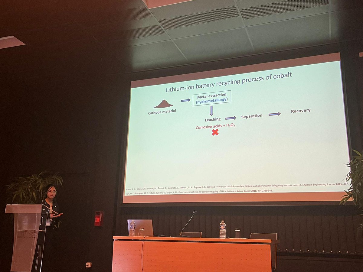 Was so honoured to present my PhD work on electrochemical recovery of cobalt using deep eutectic solvents at the Coil-9 Congress, France. #COIL9