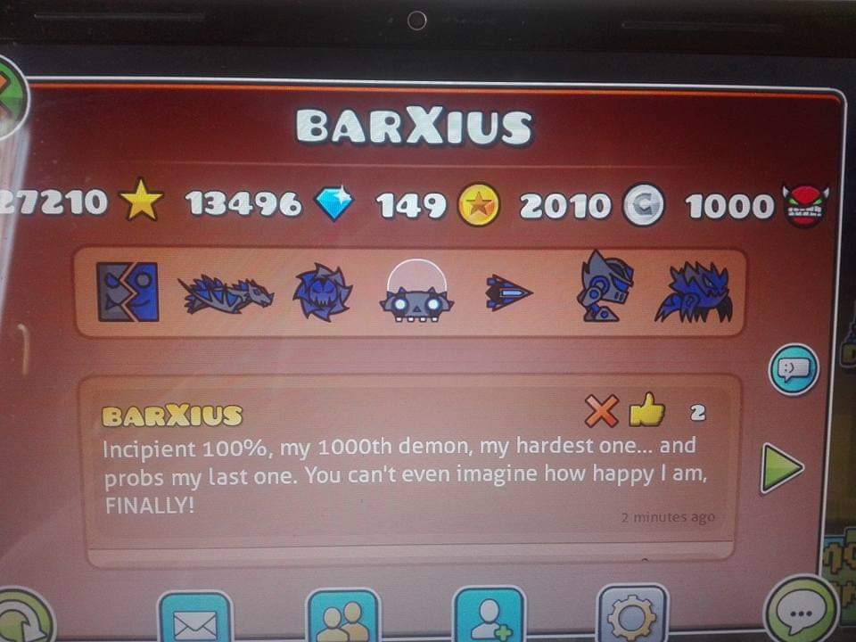 Barxjazz's tweet photo. This is a photo from exactly 5 years ago, a photo of me hitting 1000 demons. I believe I was one of the first 12 people reaching this goal. The nostalgia is hitting me HARD right now 🥲 https://t.co/0mMDY8c0BK