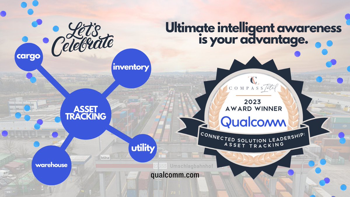 Congrats to @Qualcomm winning the Connected Solution Leadership award in #assettracking

compassintelligence.com/press-releases…
qualcomm.com

#intelligentassets #assetmanagement #fleettracking #fleetmanagement #iiot #industry40 #SCM #logistics #cargo #inventorymgmt 
@stephatkins