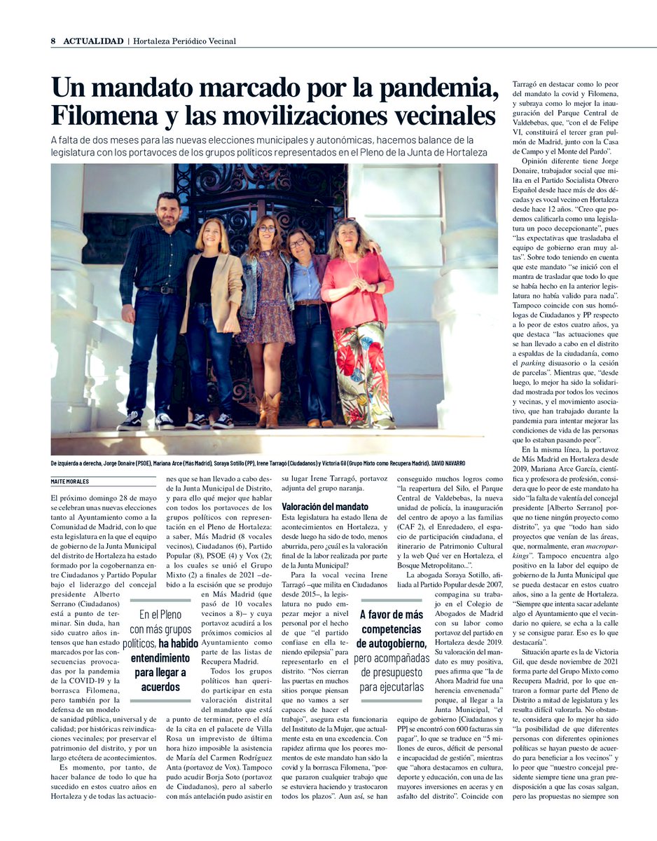 JDonaireH's tweet photo. ➡️"Hortaleza necesita un gobierno de proximidad para ser un distrito más ecológico, más feminista, más limpio, más accesible, más cercano..."

🙏🏻Gracias a @HortalezaPV, especialmente a Maite Morales y David Navarro, por el encuentro que mantuvimos y el artículo.

@PSOE_Hortaleza https://t.co/BmIGfwfzpr
