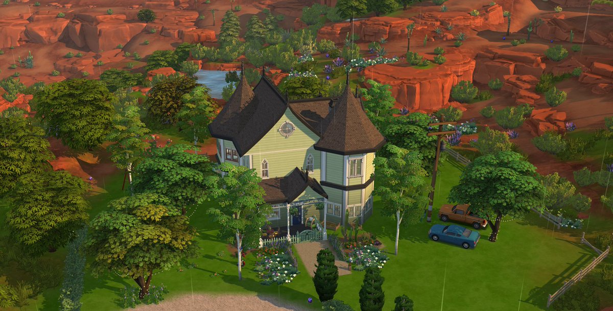 Howell_Legacy's tweet photo. Strange weather in Strangerville! Sunny showers & Sunsnow. Did you know that if the condition is right, it snows in Strangerville, which is called "Sunsnow" ☀️❄️❤️✨
#Sims4 #TS4 #Sims4Strangerville #TS4Gameplay https://t.co/VYWEDA0zFr