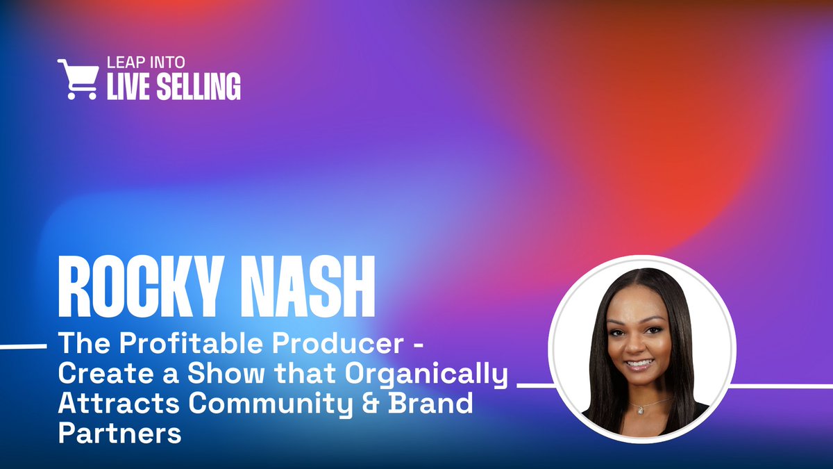 ecammtweets's tweet image. Next up at #LeapIntoLive is @rockynashlive talking all about how to be a profitable producer (and she's also doing an epic giveaway). Don't miss it.

leapintoliveselling.altarlive.com/stream/53bb-9s…

#liveselling #freeconference