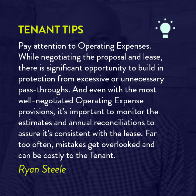 Have you ever thought about operating expenses? It’s important to monitor to keep consistent with your lease. Don’t let this be something that gets overlooked. Our Commercial Real Estate Advocates at Keyser will ensure it doesn’t.
